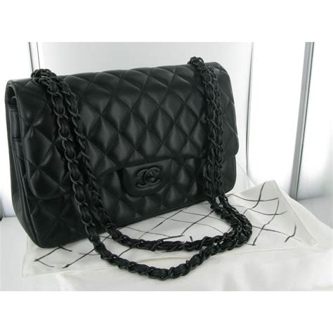 chanel all black purse|Black Chanel purse price.